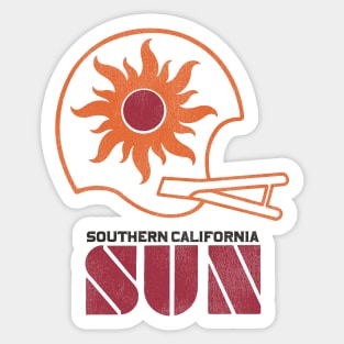 Defunct Southern California Sun Football Team Sticker